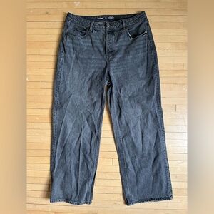 Old Navy Women’s Gray Wash Extra High Rise Sky-Hi Wide Leg